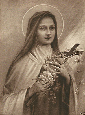 Sainte Thérèse de l'Efant Jésus peinte par Céline