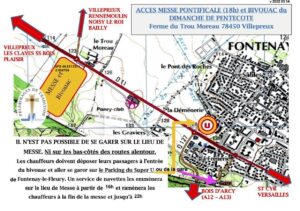 plan acces messe dimanche de pentecote 2022