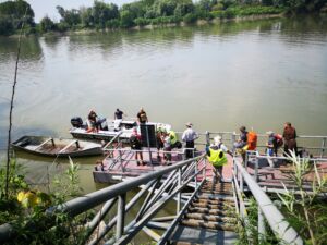 Embarquement, rivière de Pô